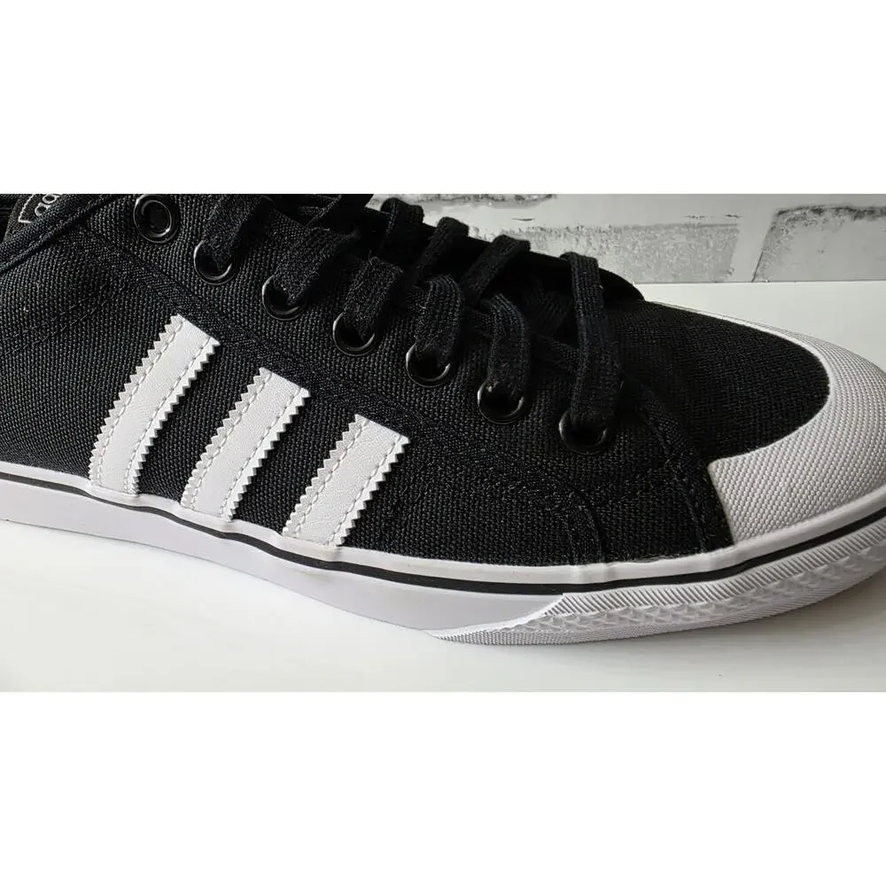 Adidas Nizza Core Men's Size 13 Black White Low Top Athletic Sneakers CQ2332